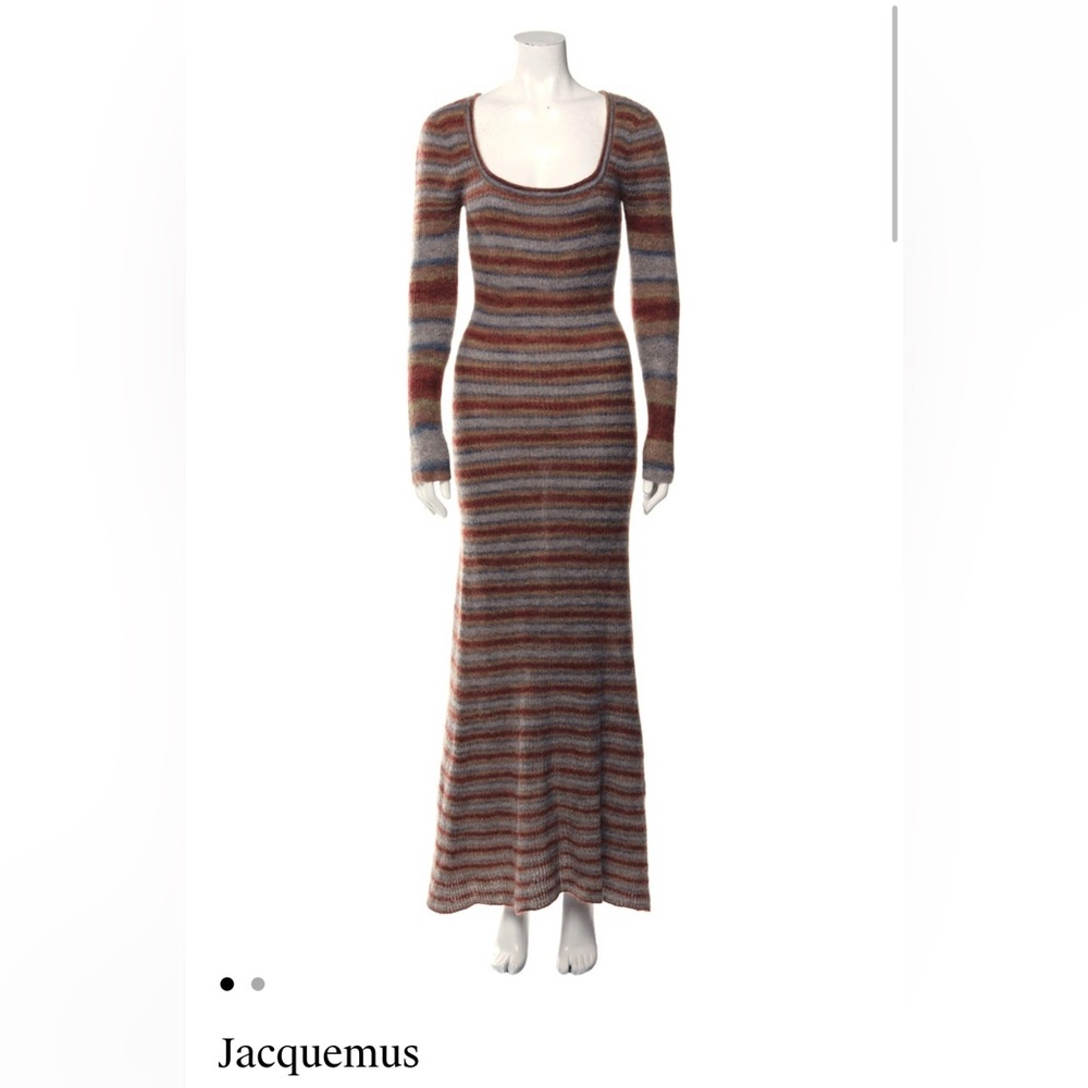 Jacquemus Striped Long Sleeve Maxi Dress